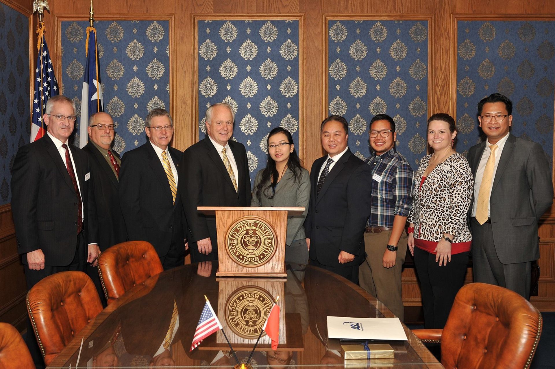 Ms. Ella Nguyen at a university partnership signing